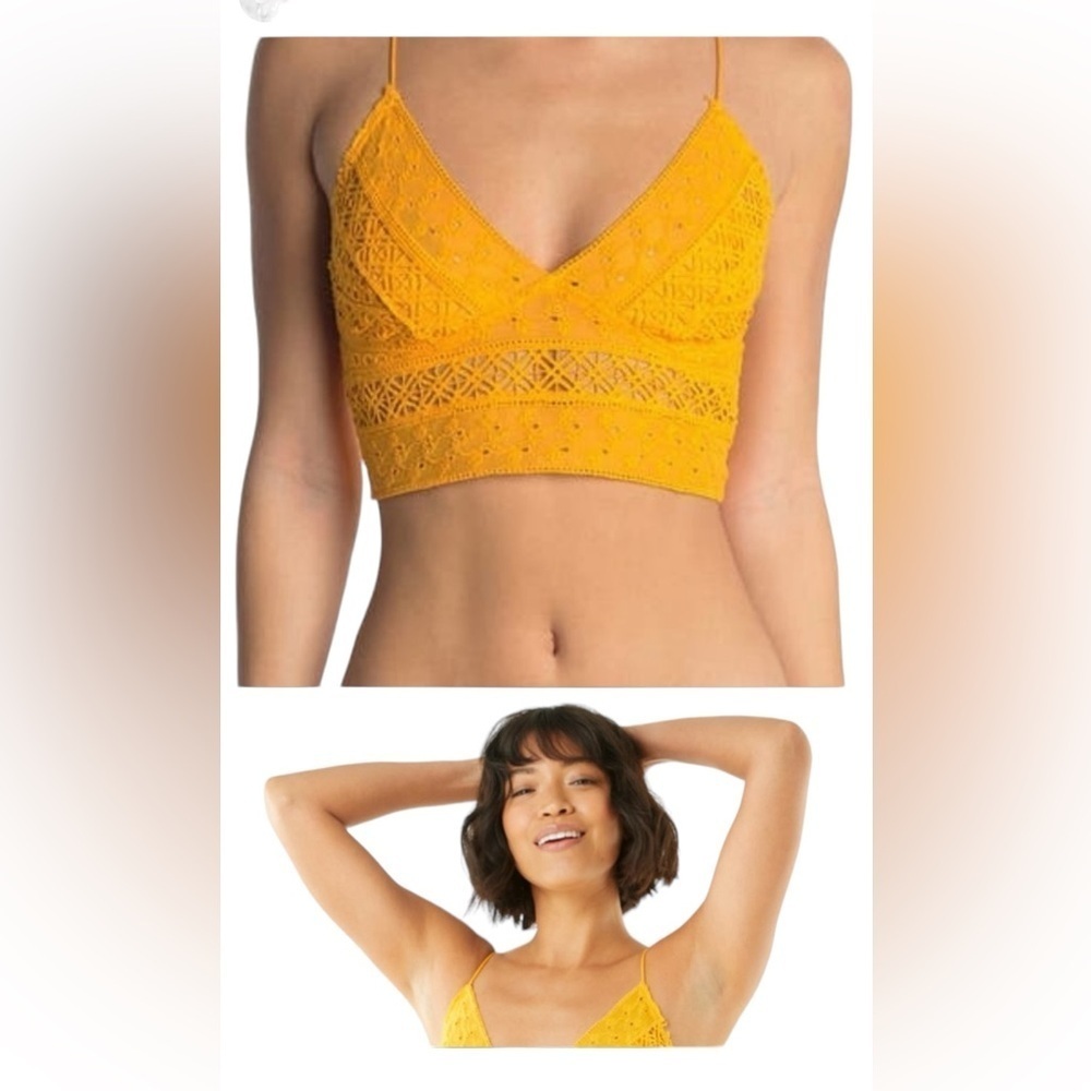 Free People Carina mango color Bralette size XS NWT